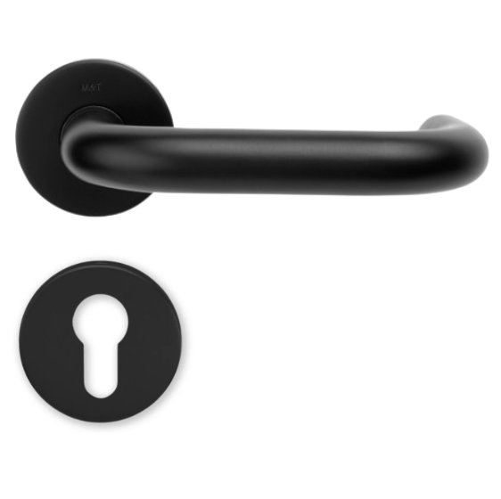 Fire-resistant door handle with PZ rosette M&T Meclis R