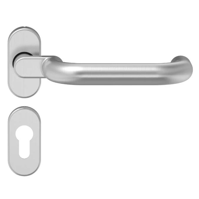 Fire-resistant handle with oval rosette Eco Schulte 9 mm OVR D-115