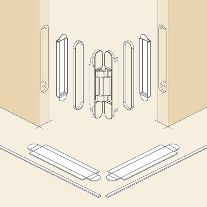 Fire-resistant Intumescent kit for concealed hinges JNF IN.05.062