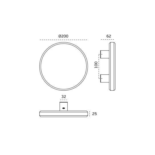 Fixed door knob IN.00.115.R.200