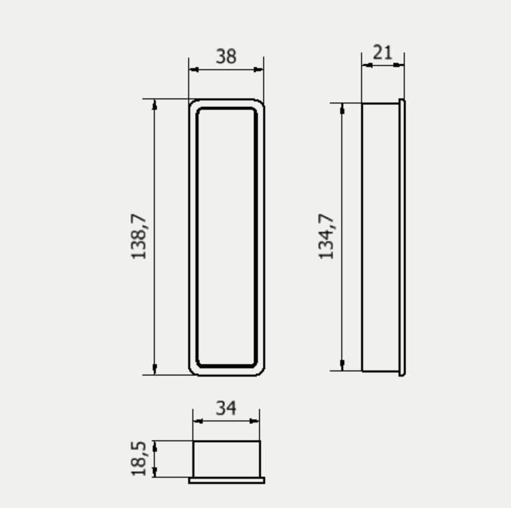 Flush handle M&T Minimal II