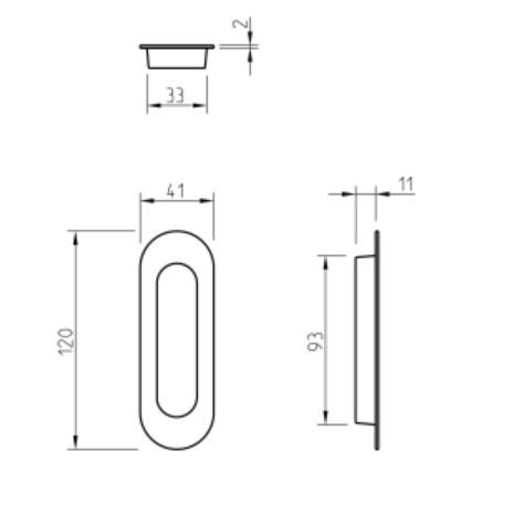 Flush handle Tupai 1695
