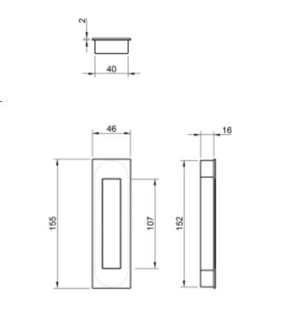Flush handle Tupai 3076