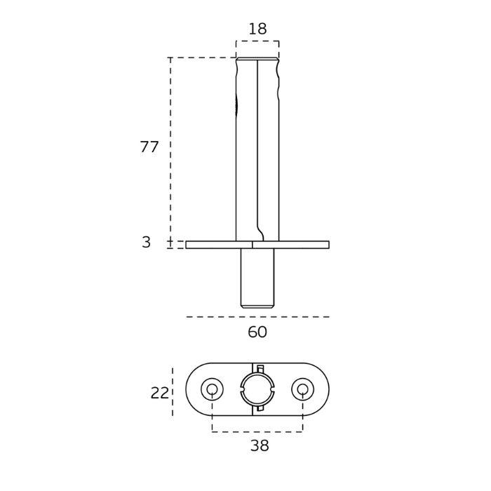 Flush hinge JNF IN.05.208