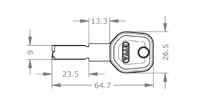 High security half-cylinder Evva Akura 44