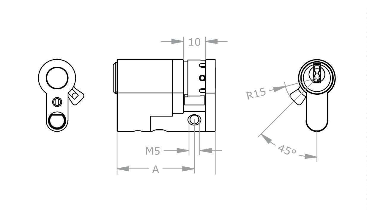 High security half-cylinder Evva ICS