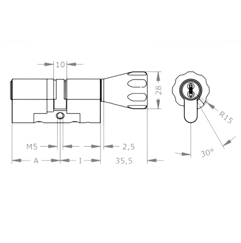 High security profile cylinder Evva 4KS