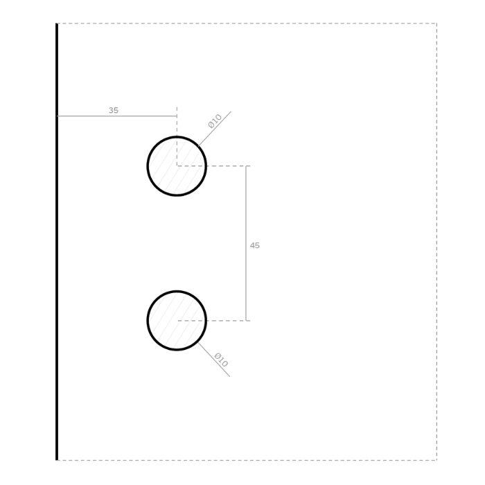 Hinge for glass doors 8-12 mm JNF IN.05.300.AL