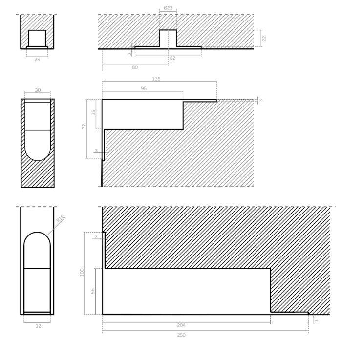 Hydraulic pivot set JNF IN.05.204