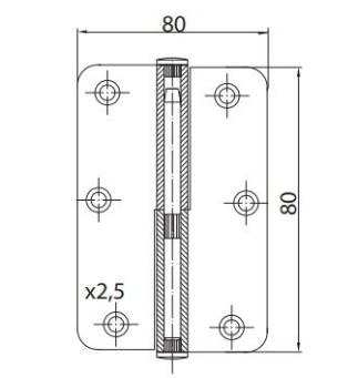 Izceļamas gultņu eņģes HARKO 80/80