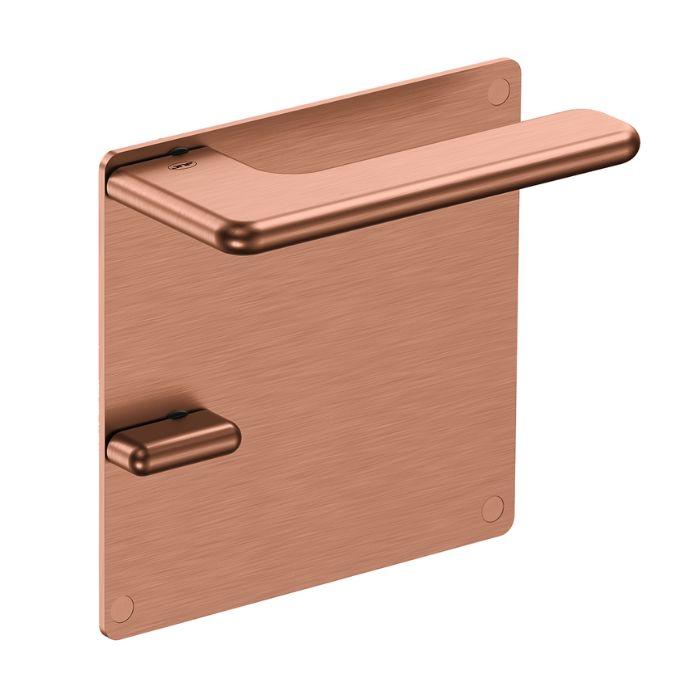 JNF door handle with turn and release button on plate IN.00.532.PQ.B
