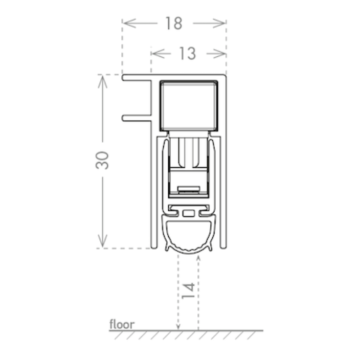 Krītošais slieksnis CCE Top Slide Magnetic