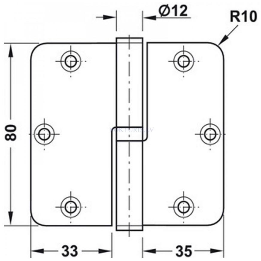 Lift off hinges Hafele Startec 80/80