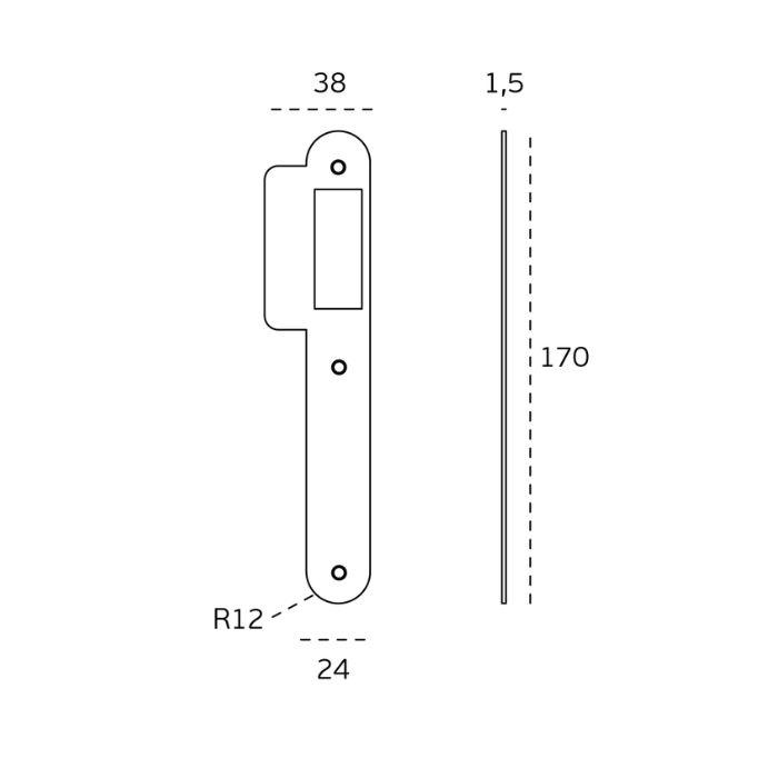 Lock for fire-resistant doors JNF IN.20.890