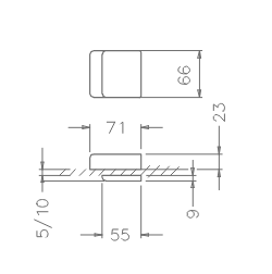 Lock for glass doors Tupai 4018