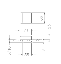 Lock for glass doors Tupai 4019