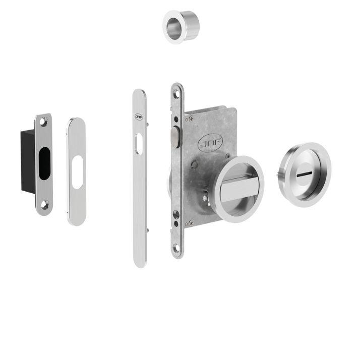 Lock with round flush handle for sliding door 20.937