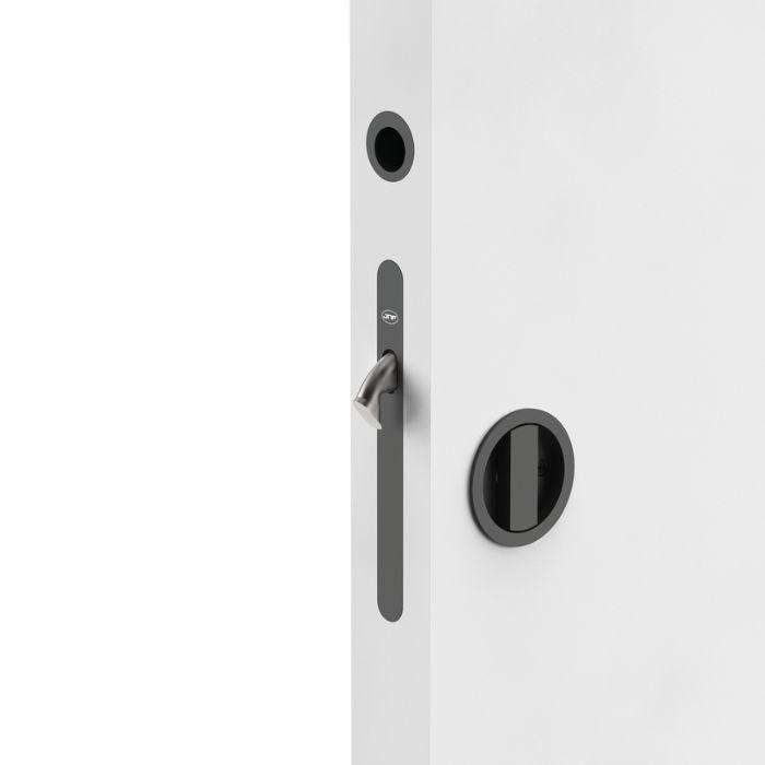 Lock with round flush handle for sliding door 20.937