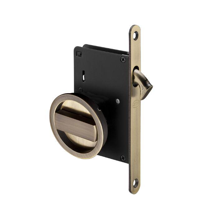 Lock with round flush handle for sliding door 20.937