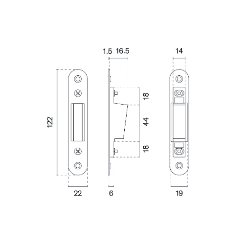 Magnetic door lock with striking plate Aprile 2867/2868/2869 