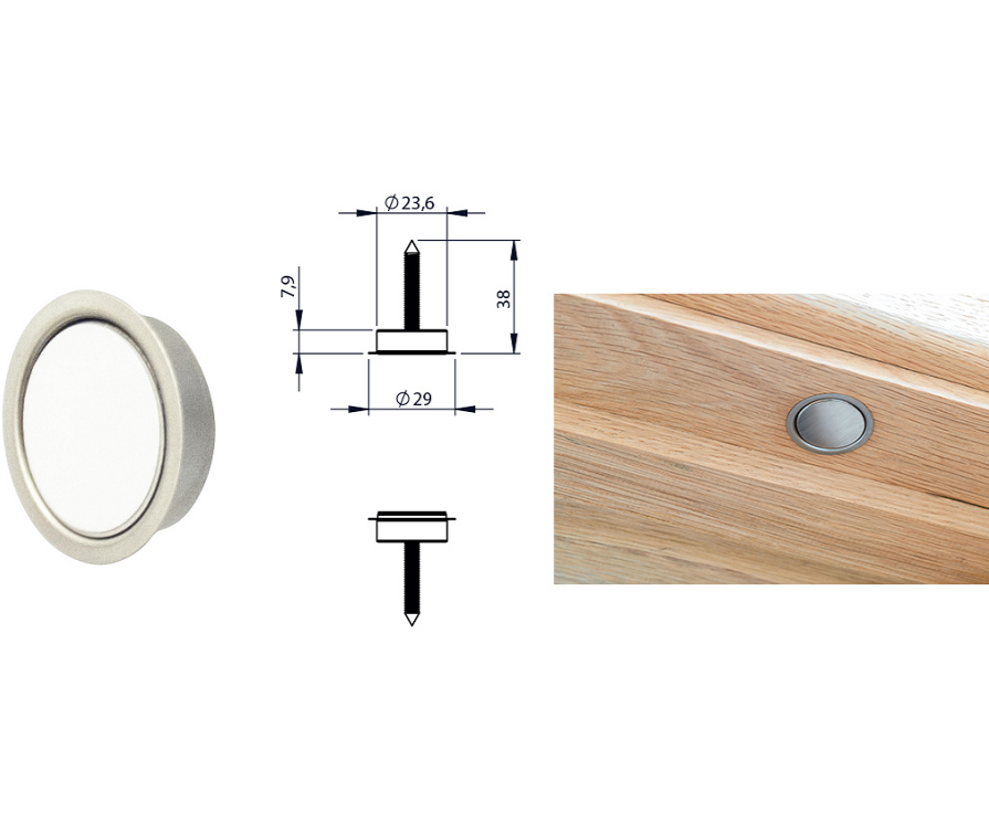 Magnetic door stop Stoppino Close