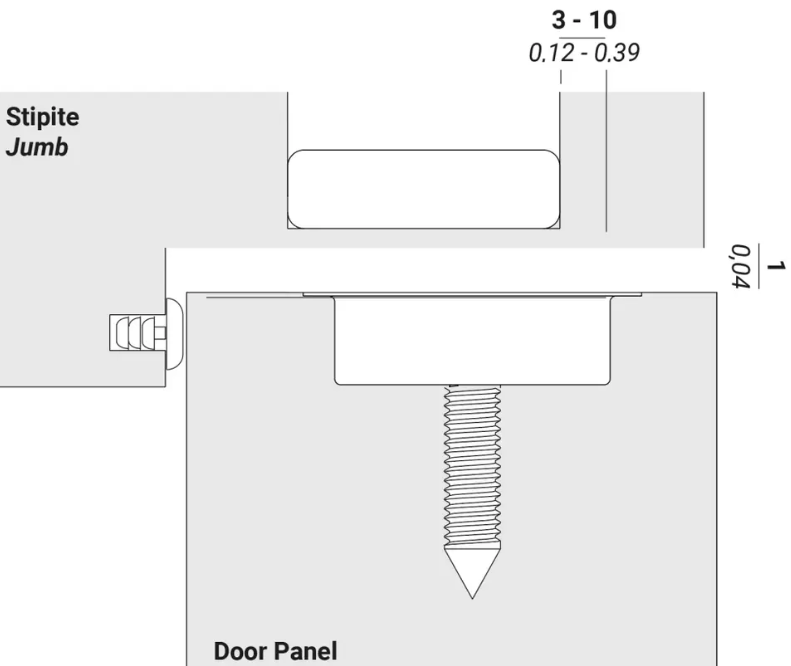 Magnetic door stop Stoppino Close
