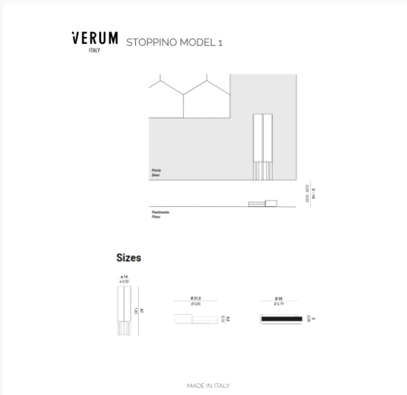 Magnetic door stop Stoppino Open Mod. 1
