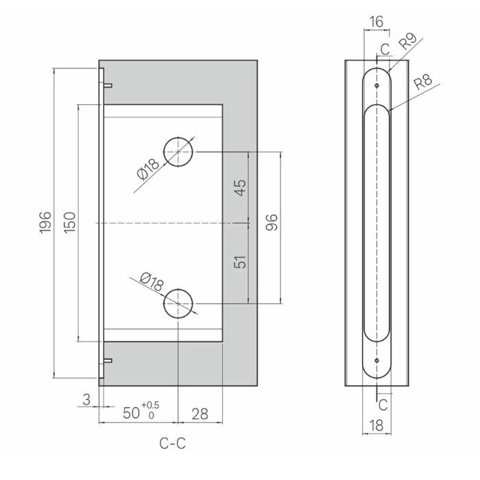 Magnetic lock with silent handle movement Krona Koblenz SPINOFF Premium