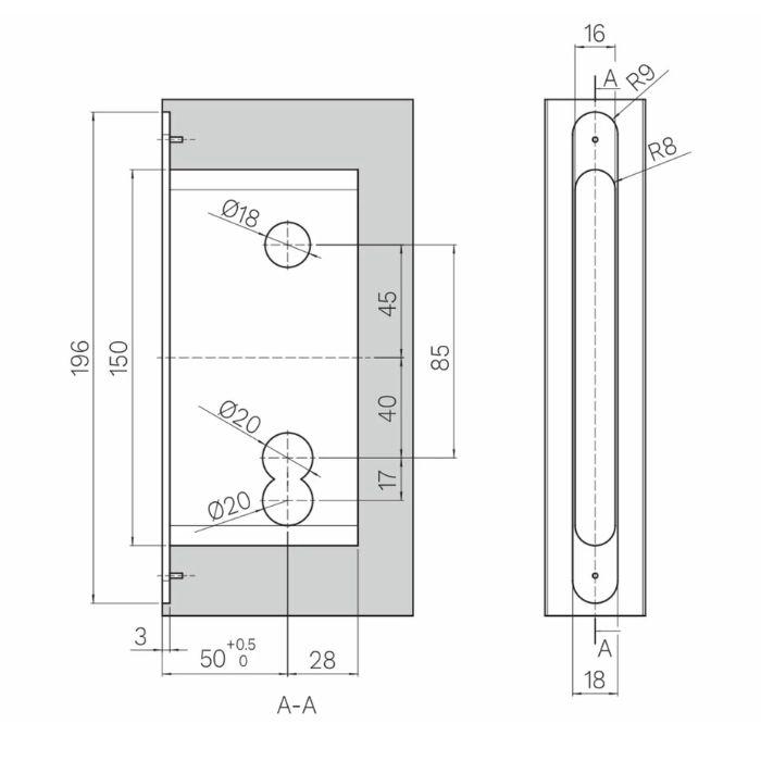 Magnetic lock with silent handle movement Krona Koblenz SPINOFF Premium