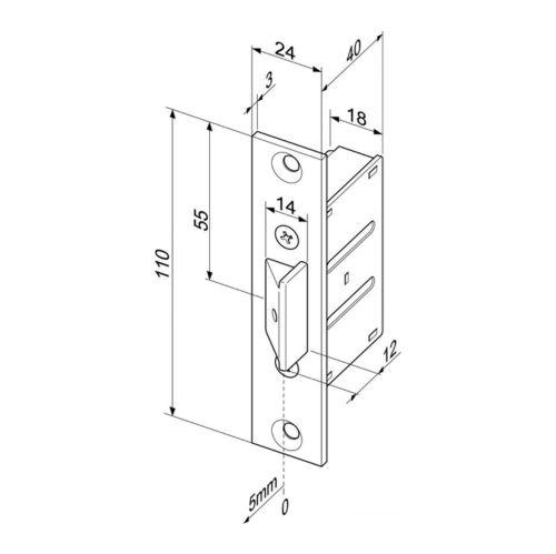 Mortise latch lock Eff Eff Assa Abloy 807-10