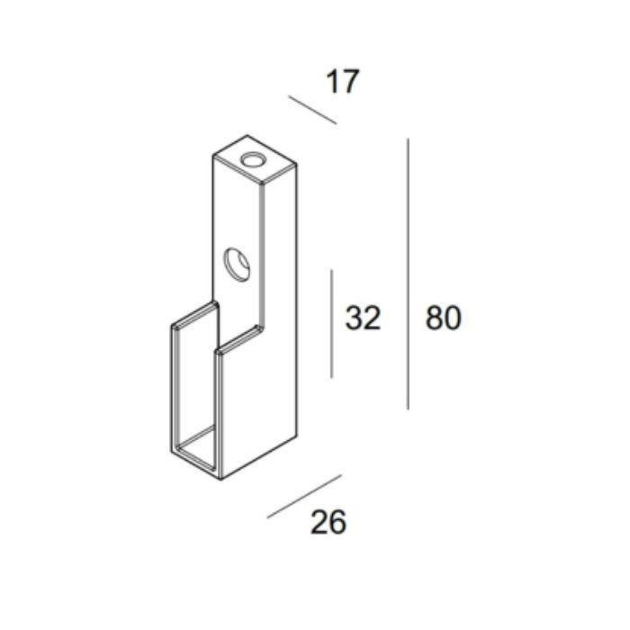 Pamar Wardrobe tube support VR 206
