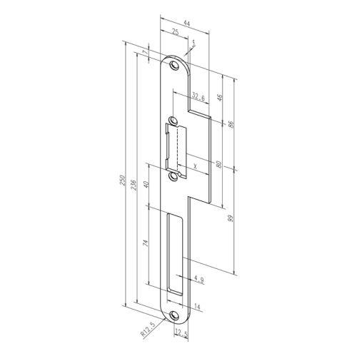 Pretplāksne Eff Eff Assa Abloy 59B35-01