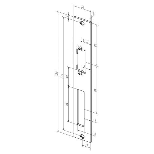 Pretplāksne Eff Eff Assa Abloy 94A35-01
