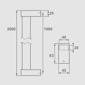 Pull handle 2m Axa Szanghaj