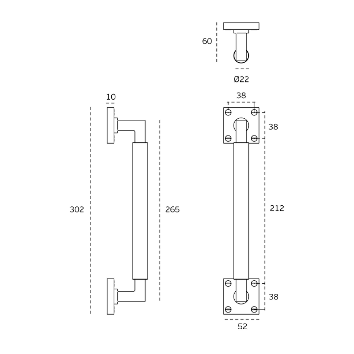 Pull handle JNF IN.07.480.S.C.