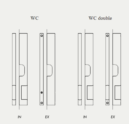 Pull handle YES! WC with hole