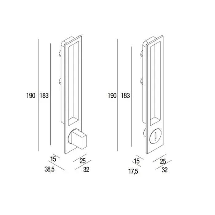 Sliding door handle Pamar MN 1096 Z