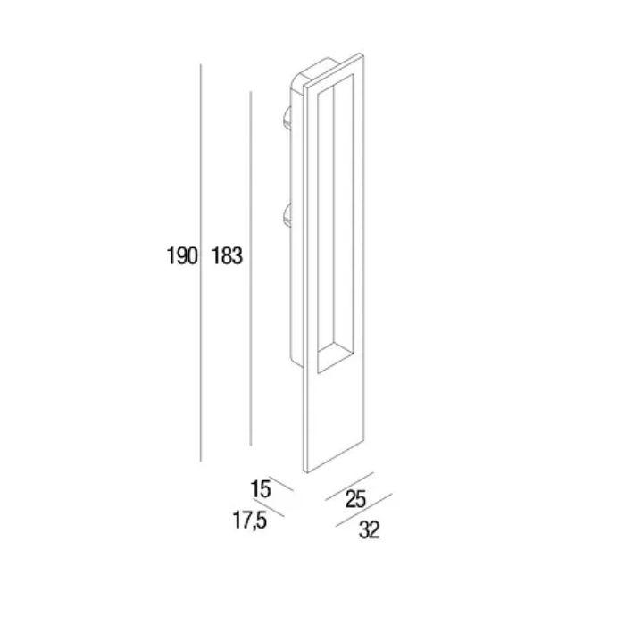 Sliding door handle Pamar MN 1098 Z