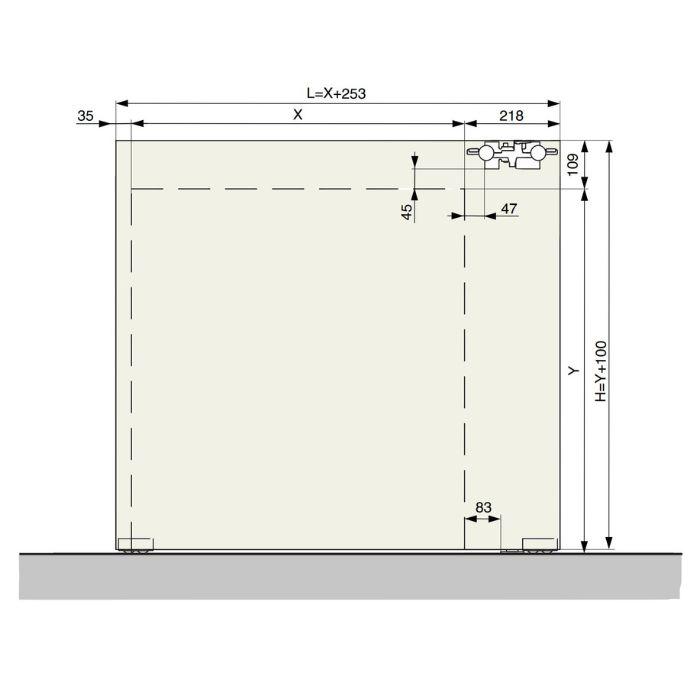 Sliding door system Sisco Sistem 1800 - 1150 Hidden