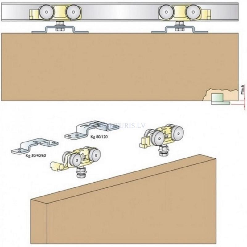 Sliding door system Terno Scorrevoli 80TG/NOR