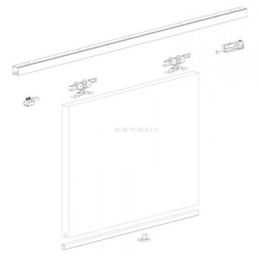 Sliding door system Terno Scorrevoli 80TG/NOR