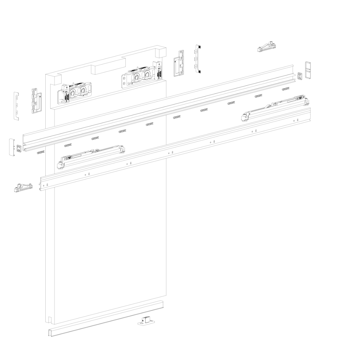 Sliding door system Terno Scorrevoli Diva Fluid