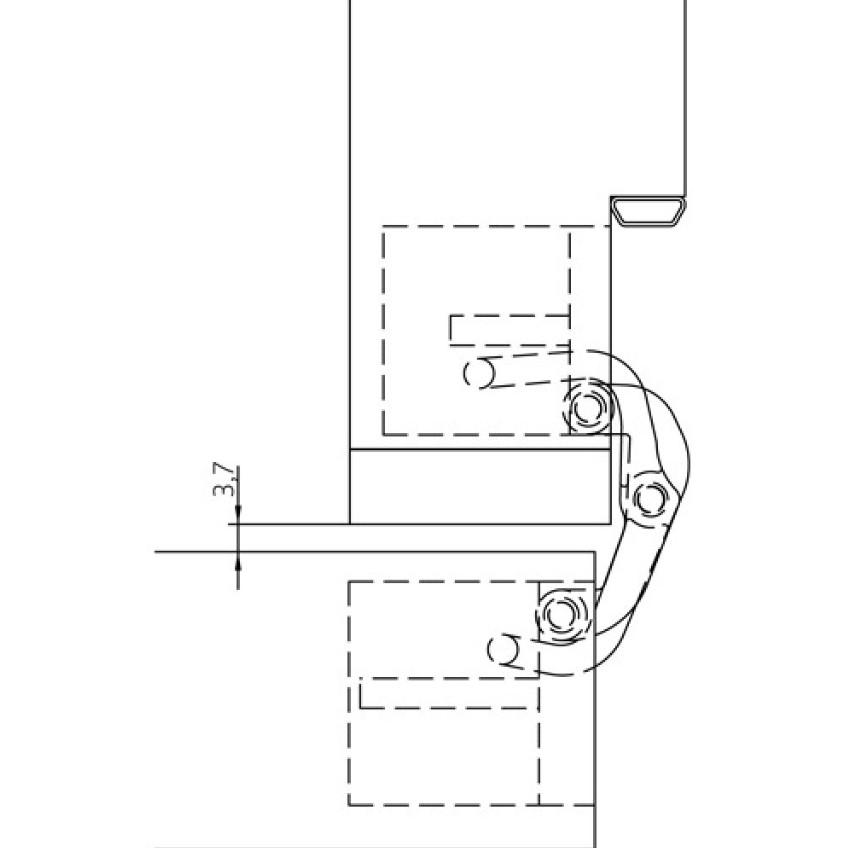  Slēptā eņģe ANSELMI AN 141 3D FVZ 12/38 (511)
