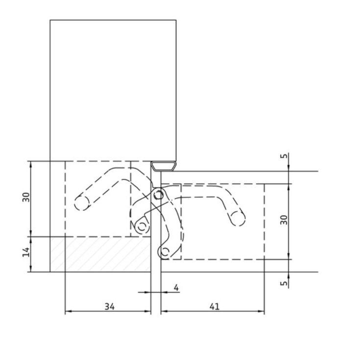 Slēptās eņģes ANSELMI AN 141 3D FVZ 14/40 (515)