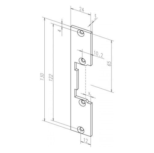 Strike plate Eff Eff Assa Abloy 09640-01