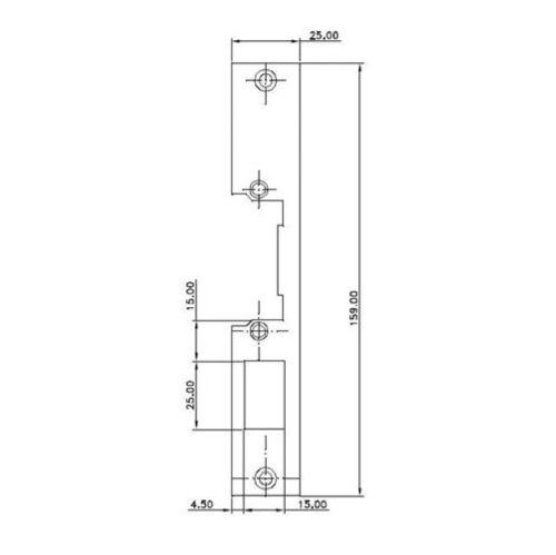 Strike plate Eff Eff Assa Abloy SX-712