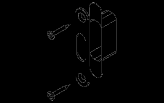 Striking plate for lock M&T mini