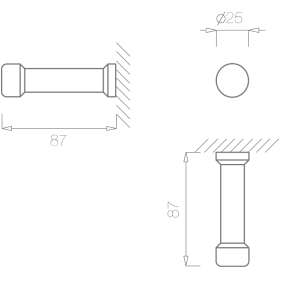 Wall door stopper Tupai 2215