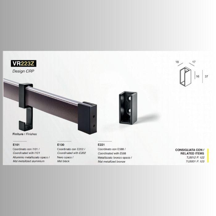 Wardrobe tube bracket Pamar VR 223 Z
