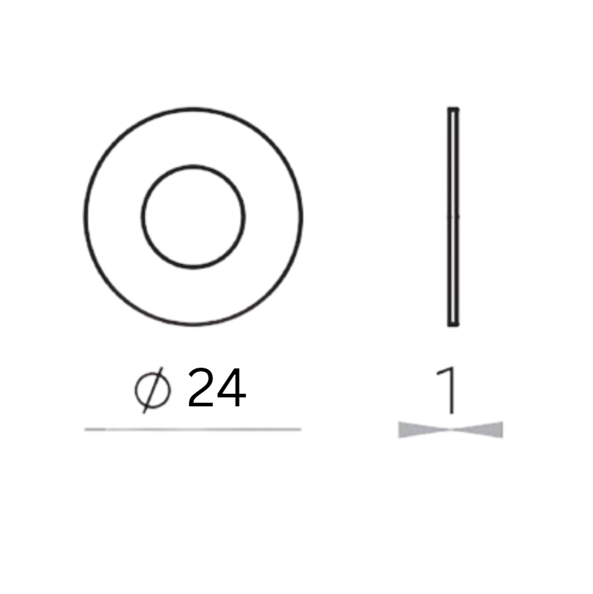 Washer for Nuda handles D 24 mm